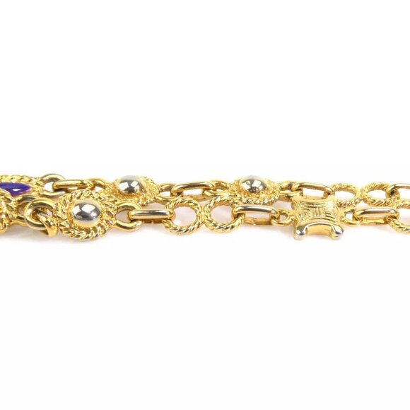 Auth CELINE Necklace Gold/Multicolor Metal/Enamel - Picture 14 of 16